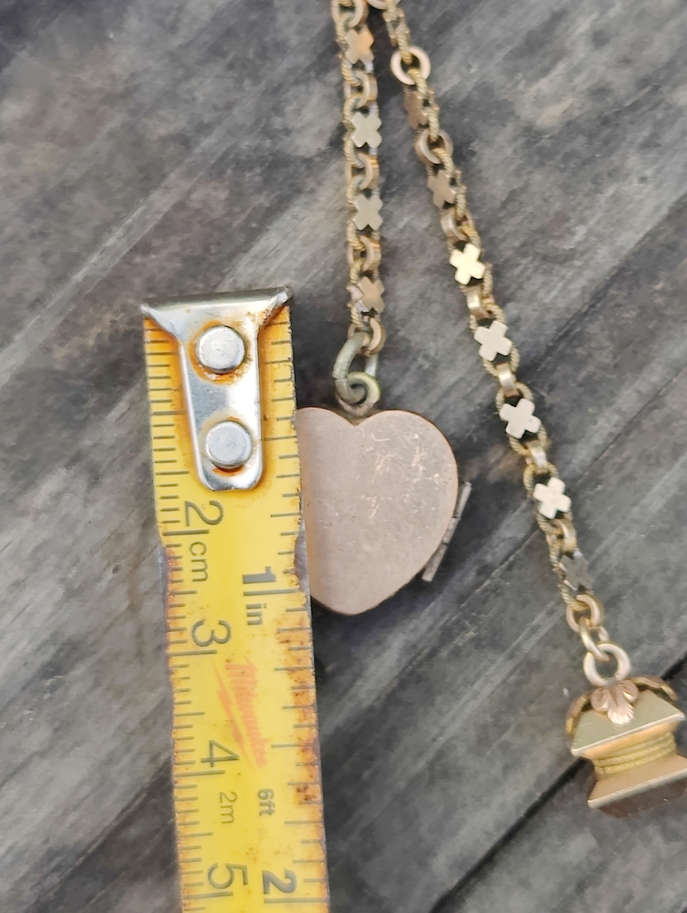 Antique Victorian 9k chatelaine locket chain - Picture 6 of 13